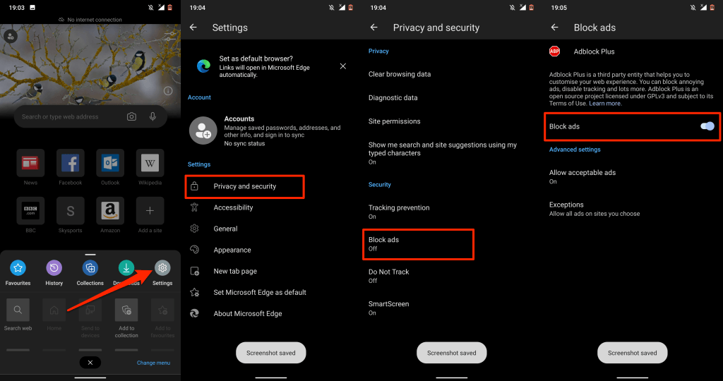 06 block pop up microsoft edge android طريقة إيقاف النوافذ المنبثقة على الجوال (أندرويد وآيفون)