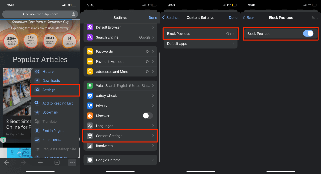 10 block pop up chrome iphone طريقة إيقاف النوافذ المنبثقة على الجوال (أندرويد وآيفون)