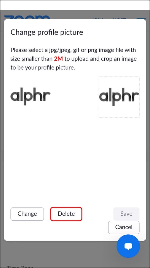 16 1 1 Comment supprimer une photo de profil Zoom