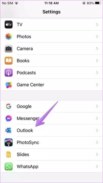 1 15 تفعيل اشعارات Outlook على الجوال