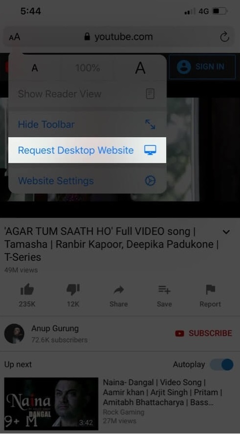 تشغيل اليوتيوب في الخلفية للآيفون