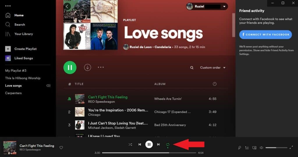 Comment mettre une chanson en boucle sur Spotify sur le bureau ou le mobile 4 repeat button