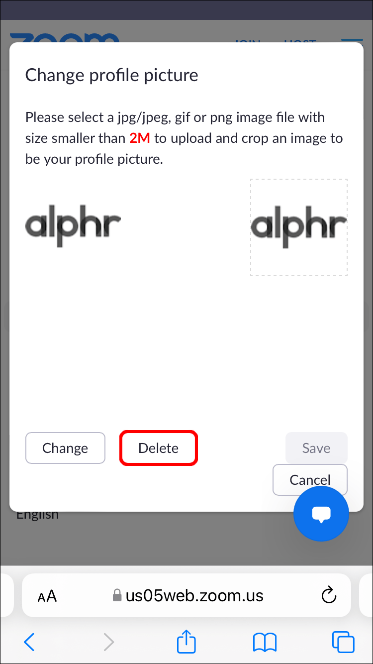 21 4 1 Comment supprimer une photo de profil Zoom