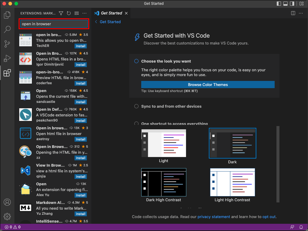 Comment ouvrir dans le navigateur à partir du code VS 11 5 4 1 Comment ouvrir dans le navigateur à partir du code VS