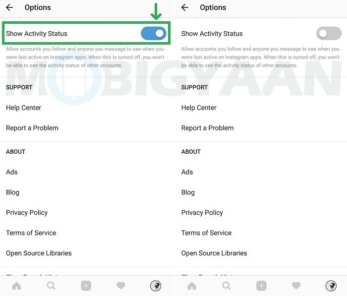 5 2 طريقة اخفاء حالة النشاط في الانستقرام