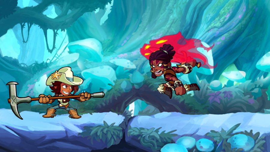 أفضل ألعاب أندرويد 2023 (مجانية ومدفوعة) 16 Two characters fight each other in Brawlhalla