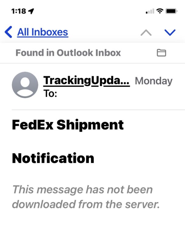 إصلاح "لم يتم تحميل هذه الرسالة من الخادم" في البريد على آيفون 7 لم يتم تنزيل الرسالة من خطأ خادم تطبيق آيفون Mail