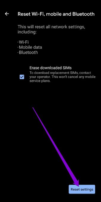 إعادة ضبط محول الشبكة على أندرويد