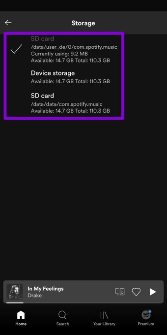 تخزين سبوتيفاي