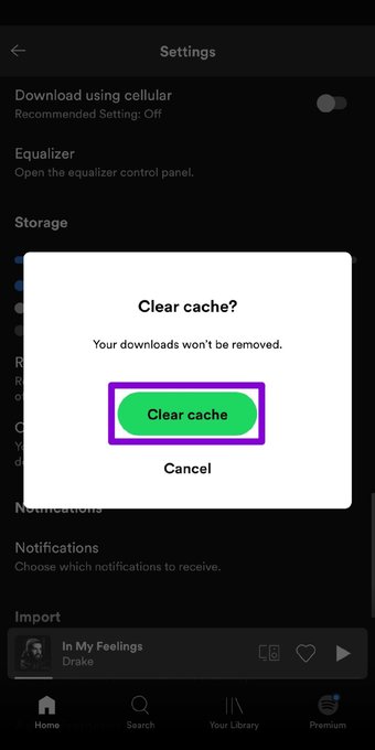 امسح ذاكرة التخزين المؤقت على سبوتيفاي
