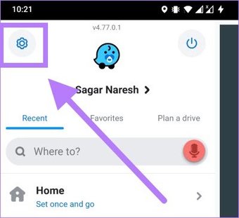 إعدادات Waze