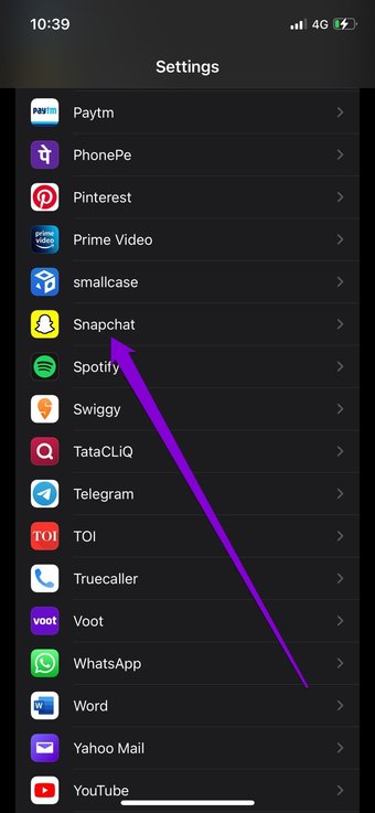 الإعدادات على i Phone