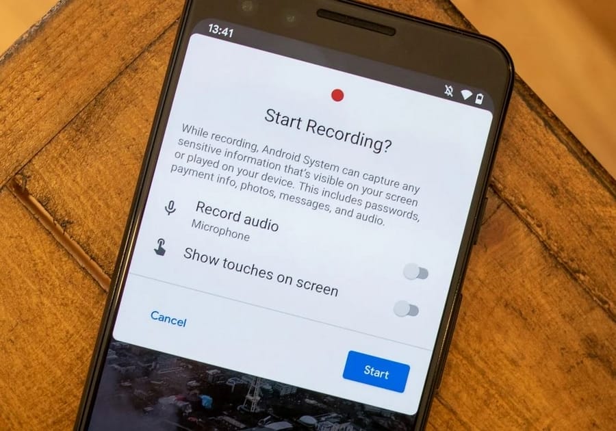 أندرويد screen record