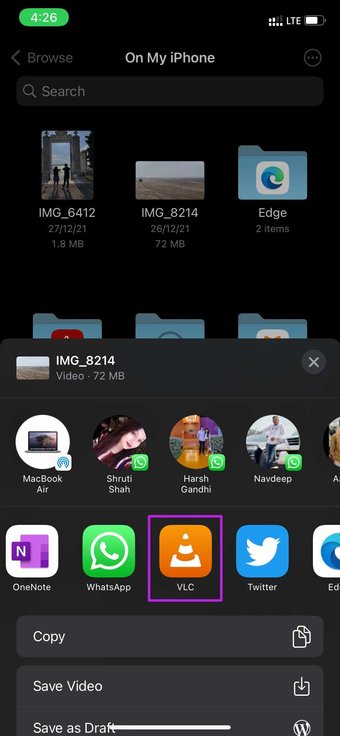 إصلاح عدم تشغيل مقاطع الفيديو على آيفون 31 افتح الفيديو في vlc fix videos التي لا تعمل على صور i Phone