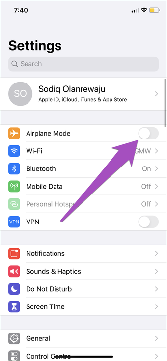 فشل إصلاح المكالمة iphone 02