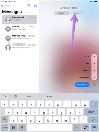 حيل نصائح Imessage مثل المؤثرات الخاصة بيو بيو 2