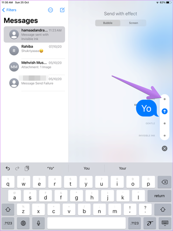 حيل نصائح Imessage مثل المؤثرات الخاصة بيو بيو 6