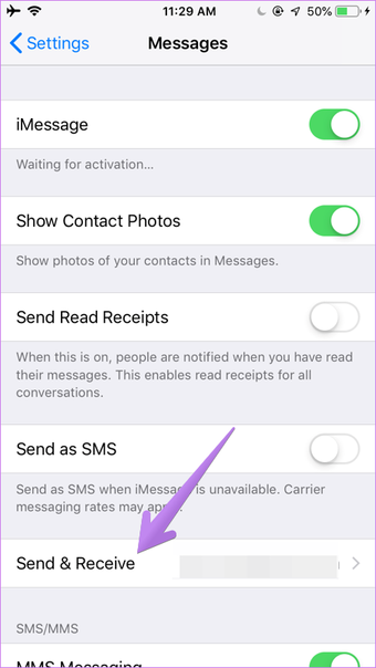 تم تسجيل خروج Imessage خطأ 3