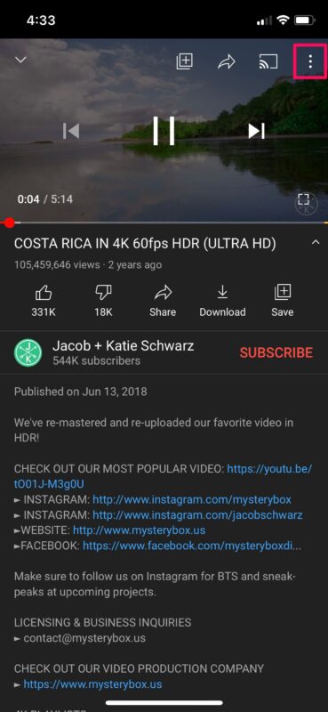 طريقة مشاهدة مقاطع فيديو يوتيوب بدقة 4K على آيفون و ايباد