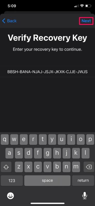 طريقة استبدال مفتاح الاسترداد المفقود على آيفون