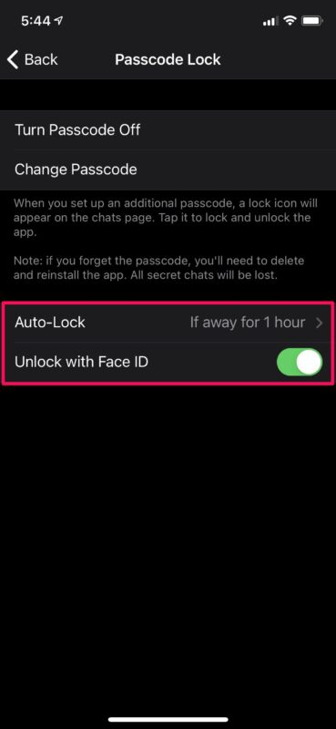 طريقة قفل محادثات تيليجرام باستخدام Face ID على آيفون