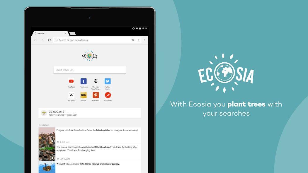 متصفح Ecosia