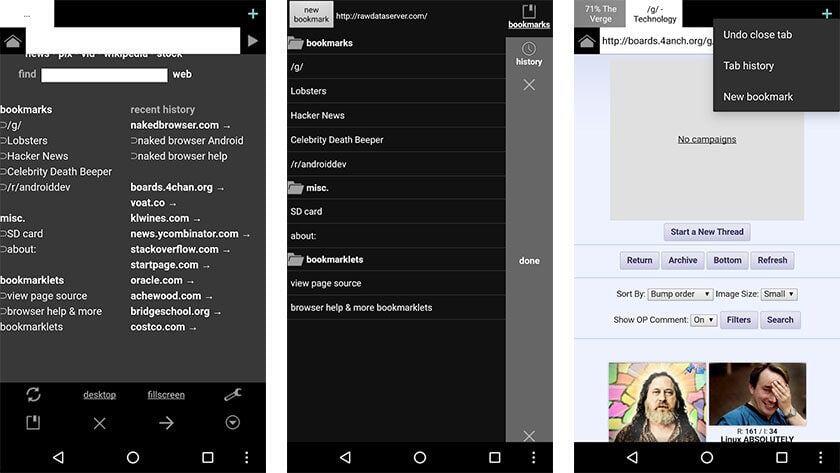 متصفح Naked Browser أفضل متصفح للأندرويد لتوفير البيانات