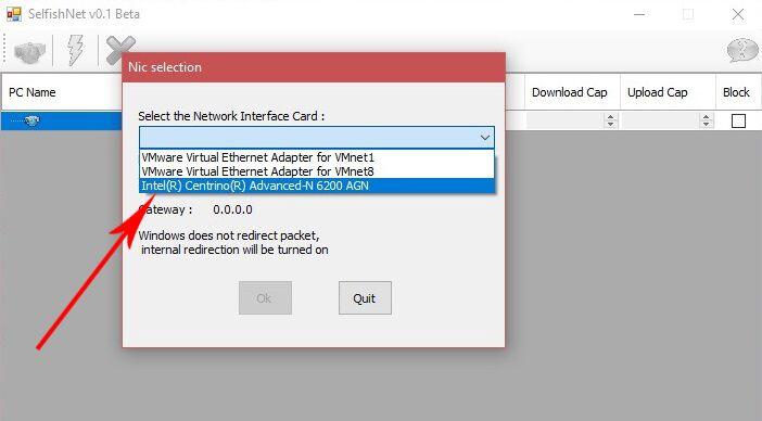 Selfishnet indirme ve kurulum 52 اختار الاختيار الثالث من SelfishNet