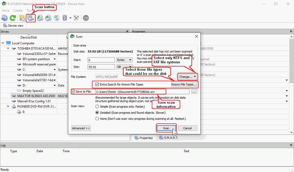 En iyi Ücretsiz Recovery Programı PC için 32 برنامج R-Studio Data Recovery Software احترافي