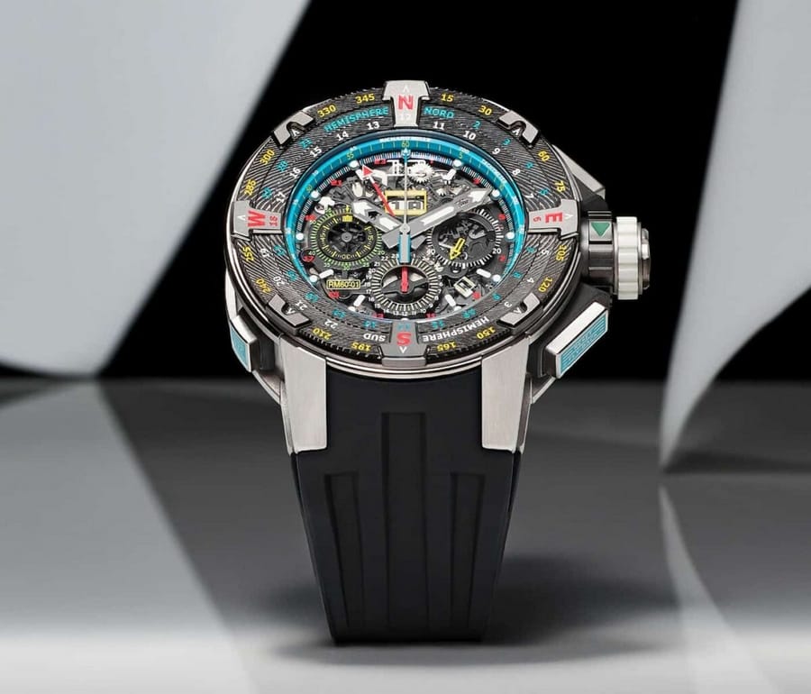 أفضل 50 علامة تجارية للساعات الفاخرة في عام 2023 119 Richard Mille RM 60-01 الكرونوغراف الأوتوماتيكي Flyback Les Voiles de St Barth