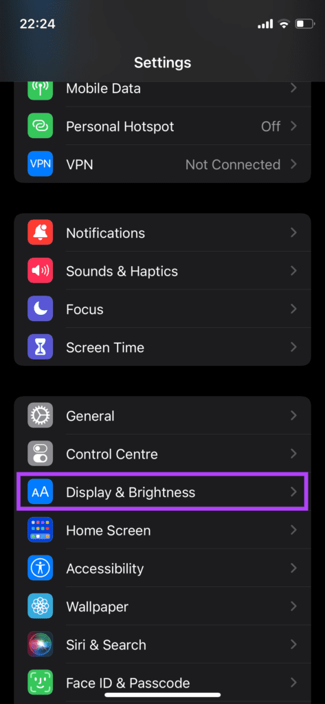 إعدادات العرض