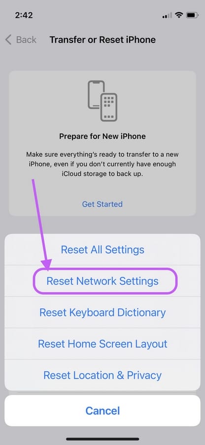 إعادة ضبط إعدادات الشبكة 4