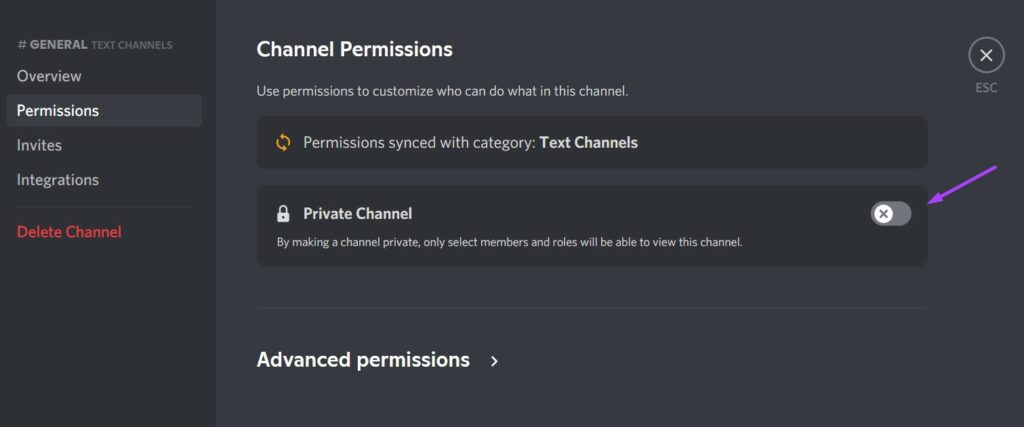 624c782da664a طريقة قفل قناة ديسكورد على الكمبيوتر والجوال (جعلها خاصة)
