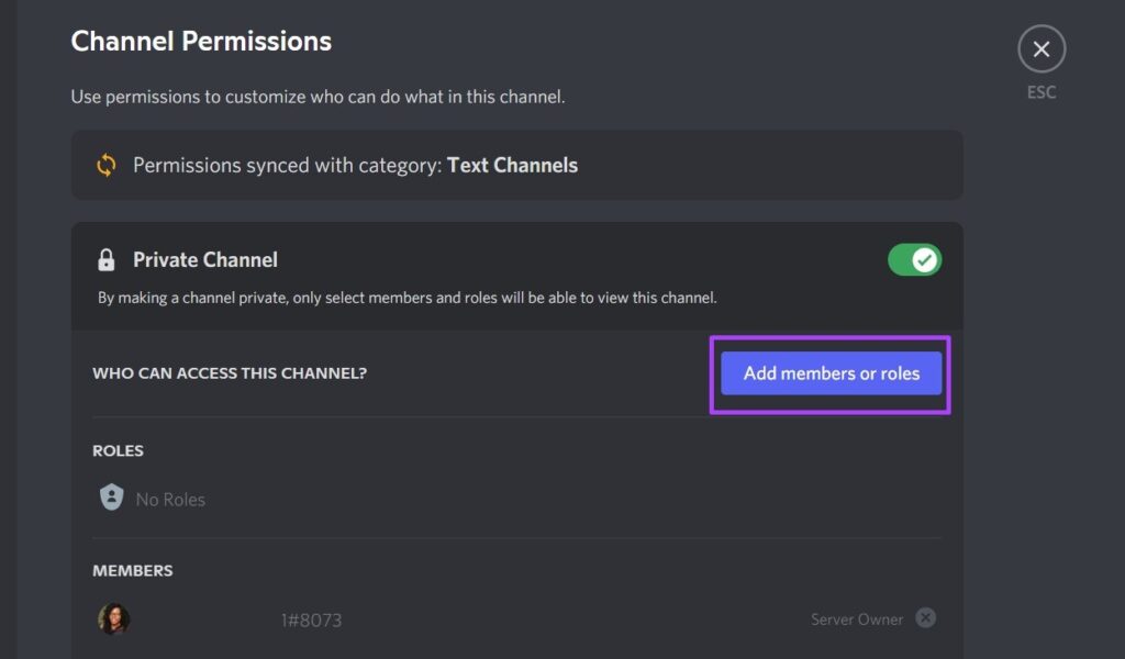 624c782e4f312 طريقة قفل قناة ديسكورد على الكمبيوتر والجوال (جعلها خاصة)