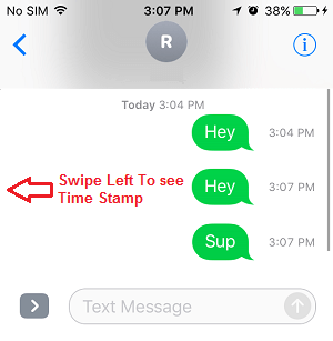 طريقة عرض تاريخ ووقت الرسائل النصية على آيفون 6 See Time Stamp For All Messages on آيفون