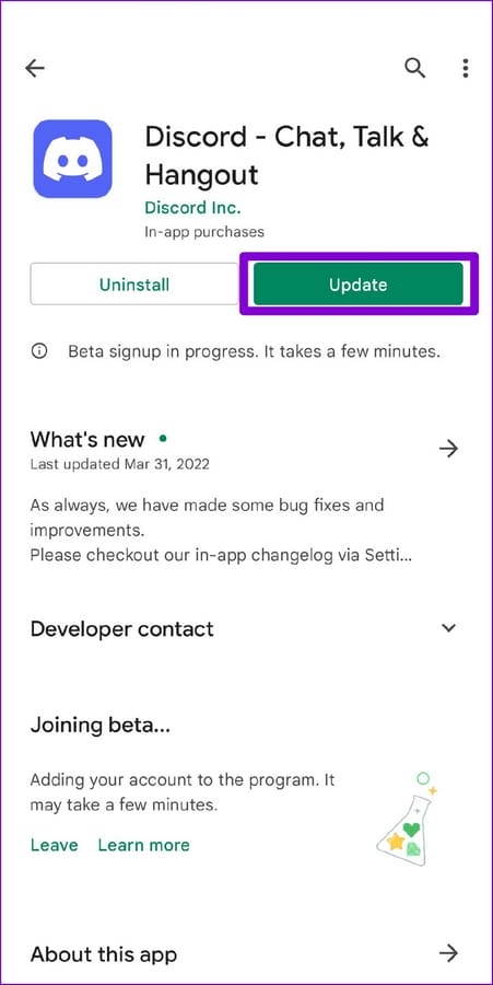 624dada1a52b2 أفضل 6 طرق لإصلاح أعطال تطبيق ديسكورد على نظام أندرويد