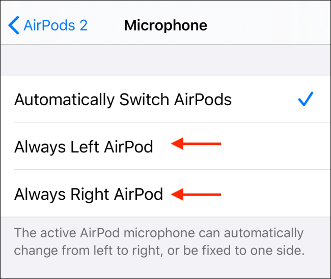 قم بالتبديل إلى استخدام Airpod واحدة