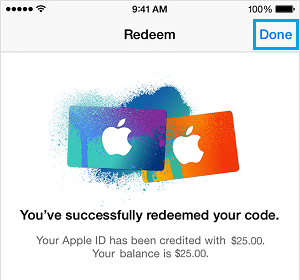 طريقة استرداد قيمة بطاقة هدايا iTunes على آيفون 21 Done Link in App Store on آيفون