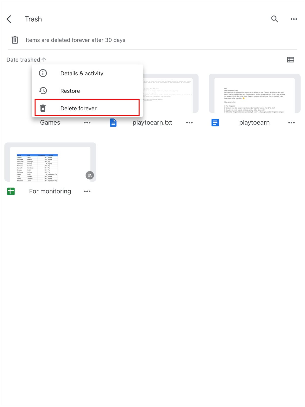 طريقة حذف الملفات من جوجل درايف على كل الأجهزة 112 62540e29b2c17 طريقة حذف الملفات من جوجل درايف على كل الأجهزة