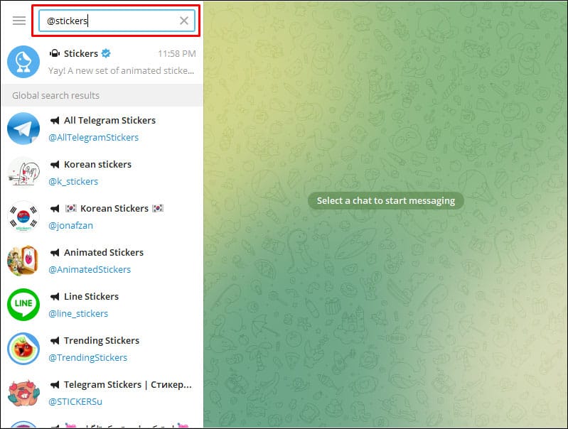 6254b394001c4 طريقة عمل ملصقات متحركة على تيليجرام