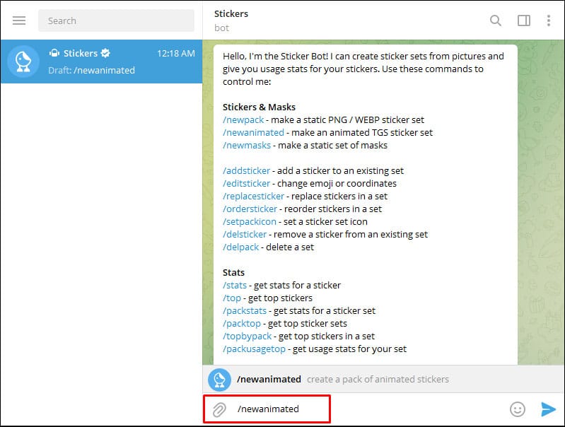 6254b394de213 طريقة عمل ملصقات متحركة على تيليجرام