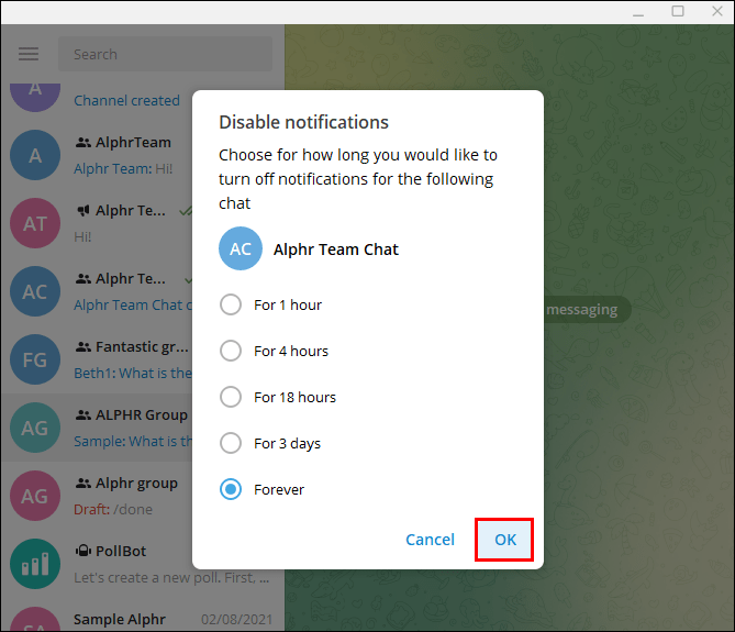 6263dc82766cd طريقة اخفاء الدردشة في تيليجرام دون حذف