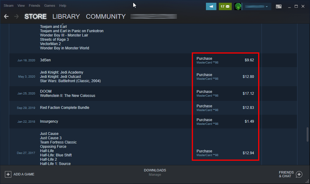 62643f1120ec5 طريقة عرض سجل الشراء في ستيم