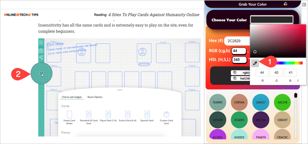 6269e6ff1c31b أفضل ملحقات كروم منتقي الألوان للحصول على رموز ألوان HEX و RGB و HSL