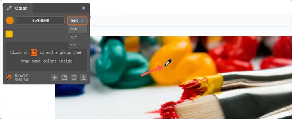 6269e706272d2 أفضل ملحقات كروم منتقي الألوان للحصول على رموز ألوان HEX و RGB و HSL