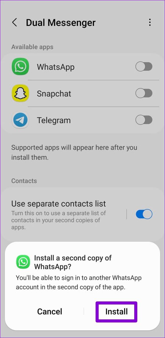 626bf50aceb33 How to use Dual Messenger on Samsung Galaxy phones