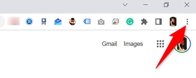 طريقة إيقاف تشغيل ميزة "النسخ النصي التلقائي" في جوجل كروم 14 انقر فوق النقاط الثلاث في الزاوية العلوية اليمنى.