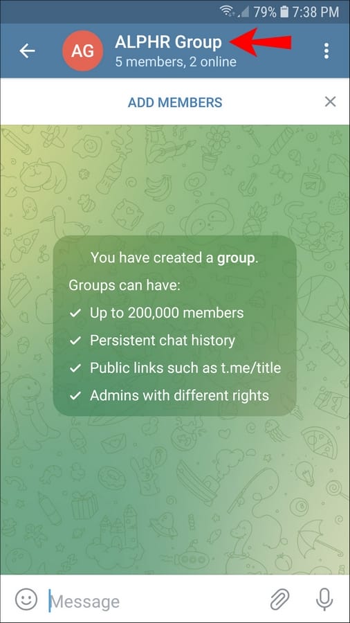 طريقة إنشاء سوبر قروب في تيليجرام