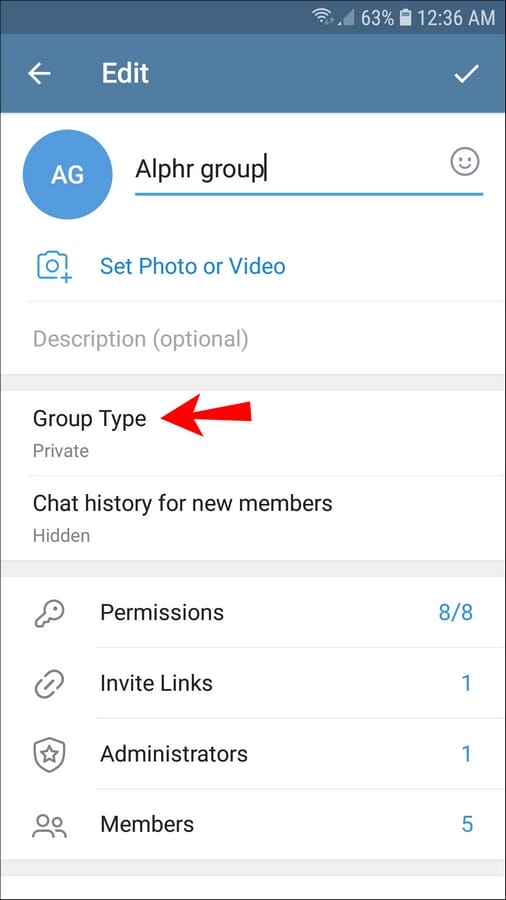 طريقة إنشاء سوبر قروب في تيليجرام