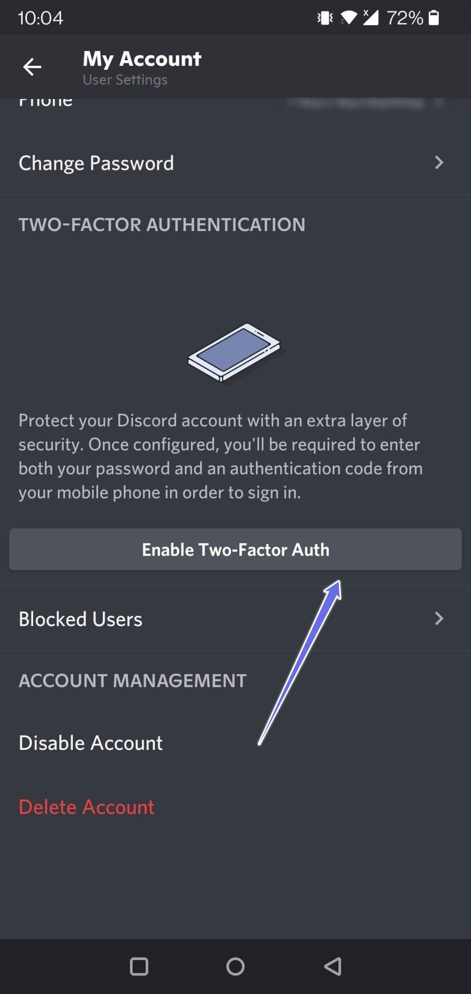 6271b3a61d127 طريقة تفعيل المصادقة الثنائية (2FA) على ديسكورد